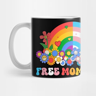 Free Mom Hugs Proud Mom Rainbow Gay LGBT Parent Gift For Men Lgbt Women Mug